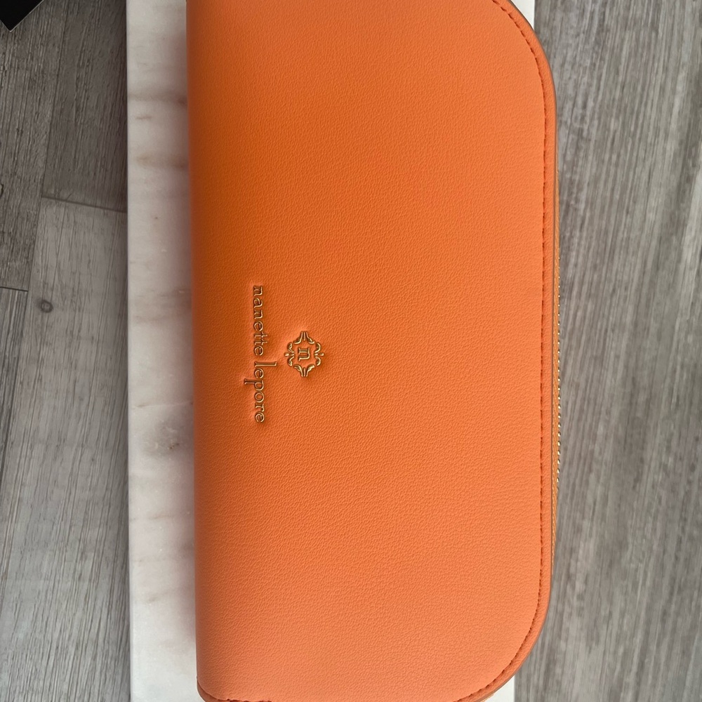 Vegan leather Nanette Lepore wallet in apricot